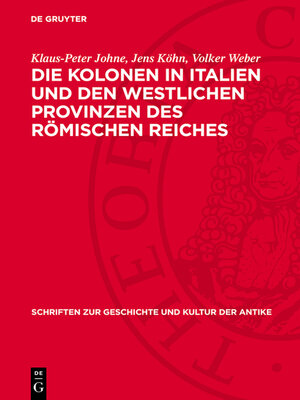 cover image of Die Kolonen in Italien und den westlichen Provinzen des Römischen Reiches